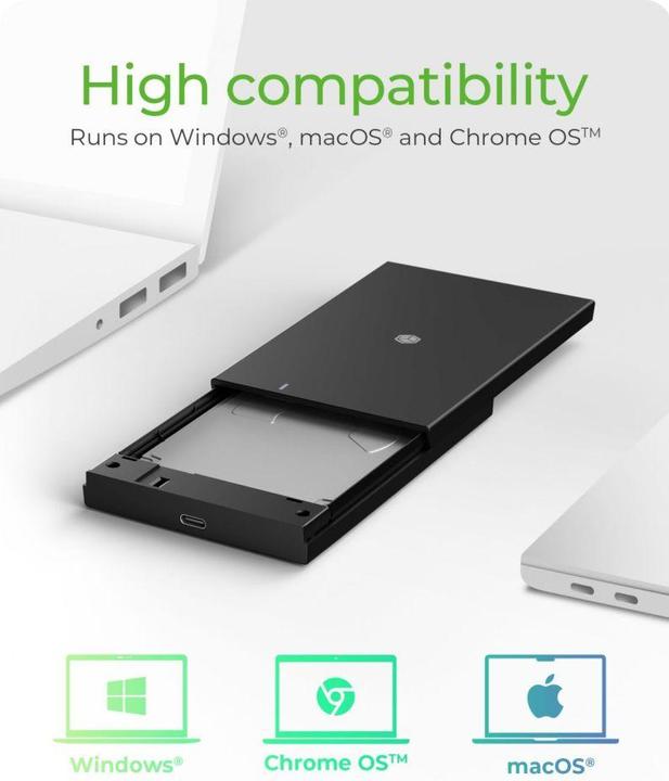 Productafbeelding Icy Box Behuizing voor 1x SSD/HDD, IB-200T-C3 (2.5")