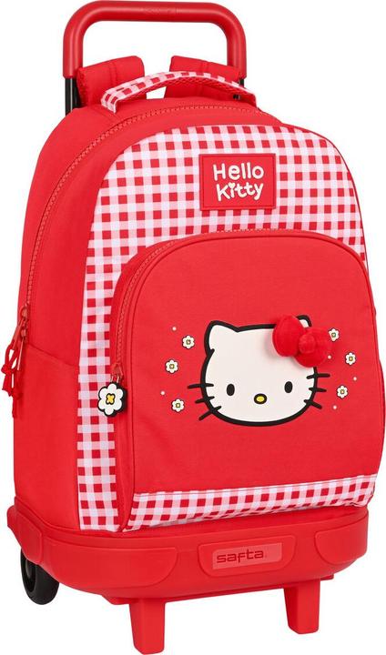 Produktbild Hello Kitty Schulrucksack mit Rädern Spring Rot (33 x 45 x 22 cm)