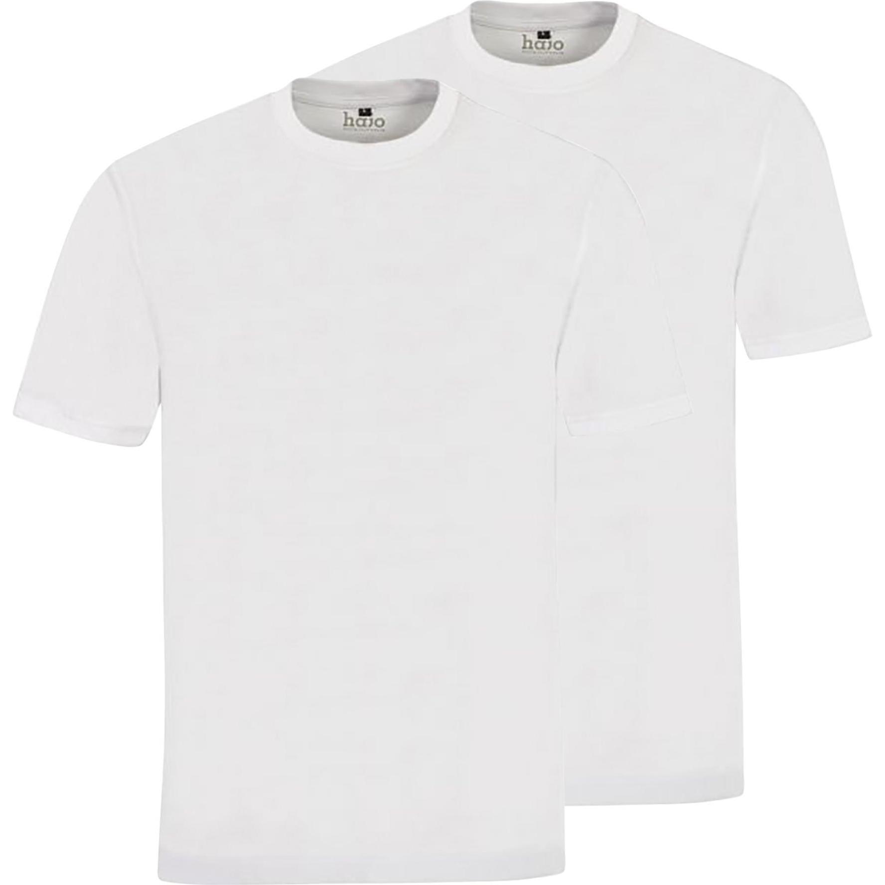 Hajo, Herren, Shirt, T-Shirt Casual Bequem sitzend - 16271, Weiss, (5XL)