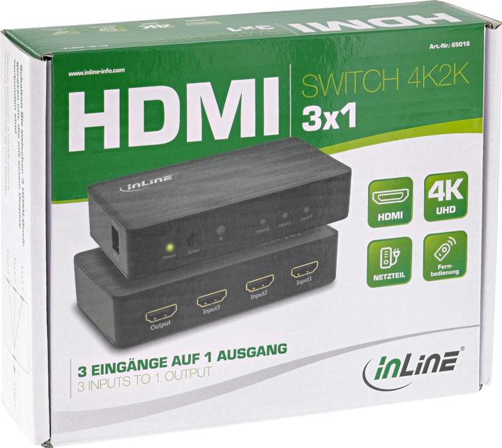 Image du produit InLine ® Commutateur HDMI, 3x, 4K2K@60Hz, HDCP 2.2