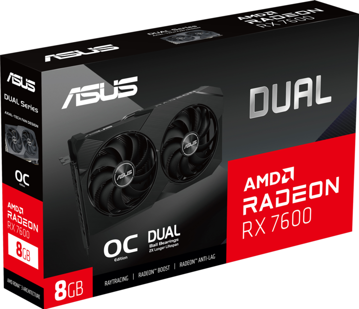 Immagine prodotto ASUS Doppia Radeon RX 7600 V2 OC Edition (8 GB)