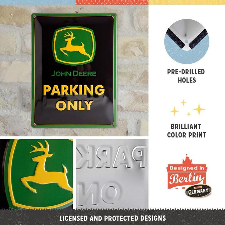 Produktbild John Deere Blechschild Motiv PARKING ONLY (30 x 40 cm)