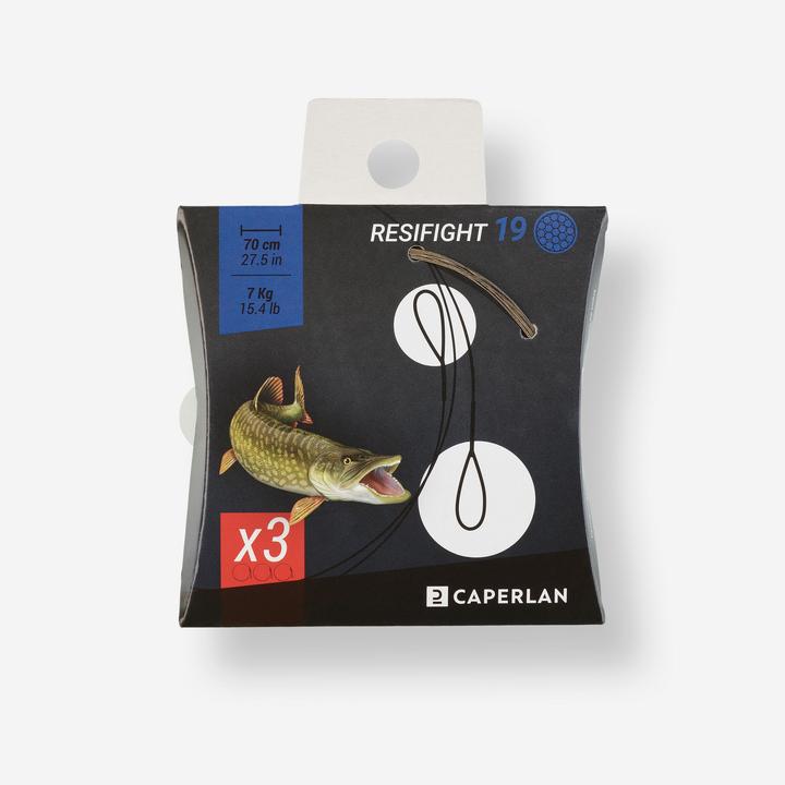 Actual product image Caperlan Leader steel 2 eyes predator fishing