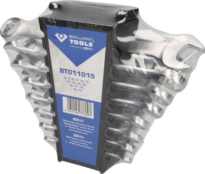 Produktbild Brilliant Tools Schlüsselsatz (10  mm, 11 mm, 12 mm, 13 mm, 14 mm, 15 mm, 16 mm, 17 mm, 18 mm, 19 mm, 22 mm)