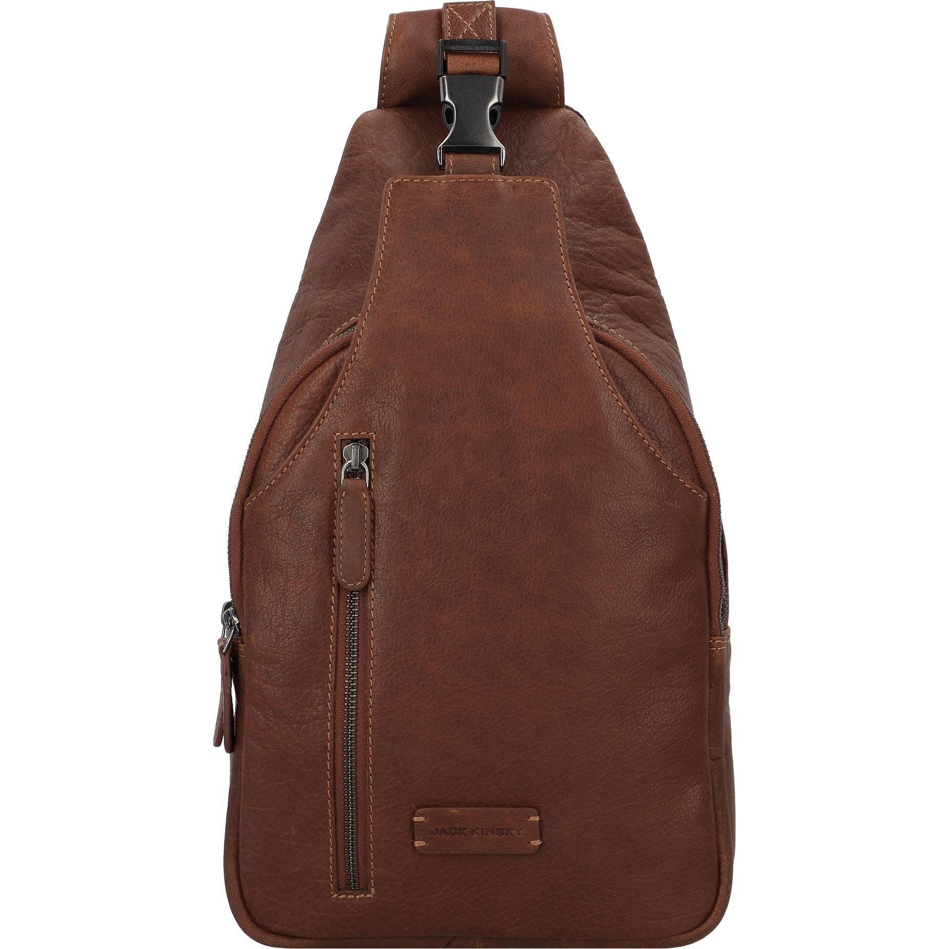 Jack kinsky, Handtasche, Porto 12 Umhängetasche Leder 38 cm, Braun