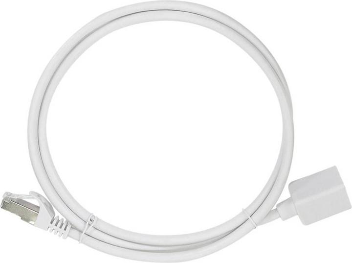 Produktbild LogiLink Patchkabelverlängerung Premium, Kat.6A, 3.0 m, weiss RJ45-Stecker (S/FTP, CAT6a, 3 m)