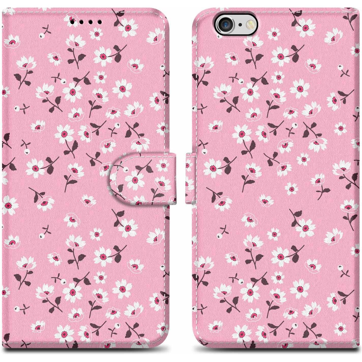 Thumbnail - Cadorabo Book Hülle mit Print (Apple iPhone 6 Plus), Smartphone Hülle, Rosa