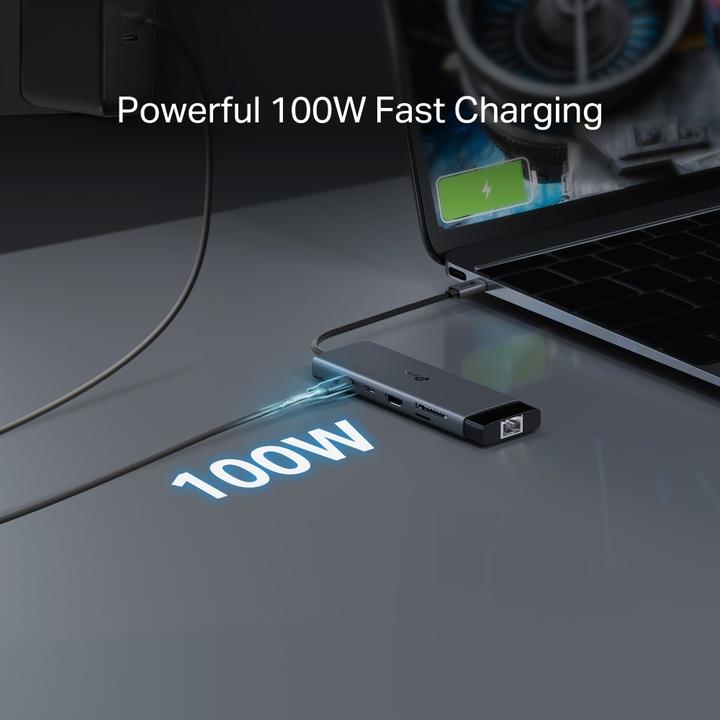 Immagine prodotto TP-Link Hub USB Hub USB Type-C a 6 porte UH9120C (USB-C, 9 porte)