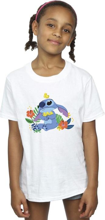 Actual product image Disney Girls Lilo & Stitch Birds Cotton T-Shirt (152, 158)