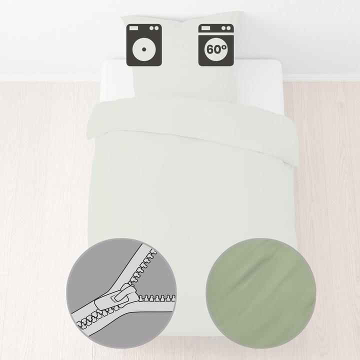 Produktbild Biberna Bettwäsche (Bettwäsche Set, 155 x 220 cm, 80 x 80 cm)