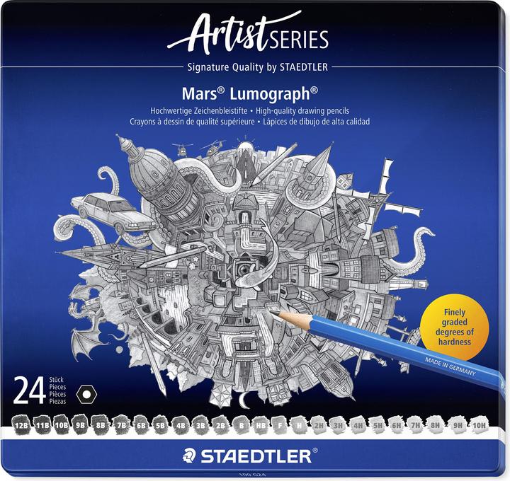 Produktbild Staedtler Mars Lumograph 100 Zeichenbleistifte (2 mm, M, 24x)