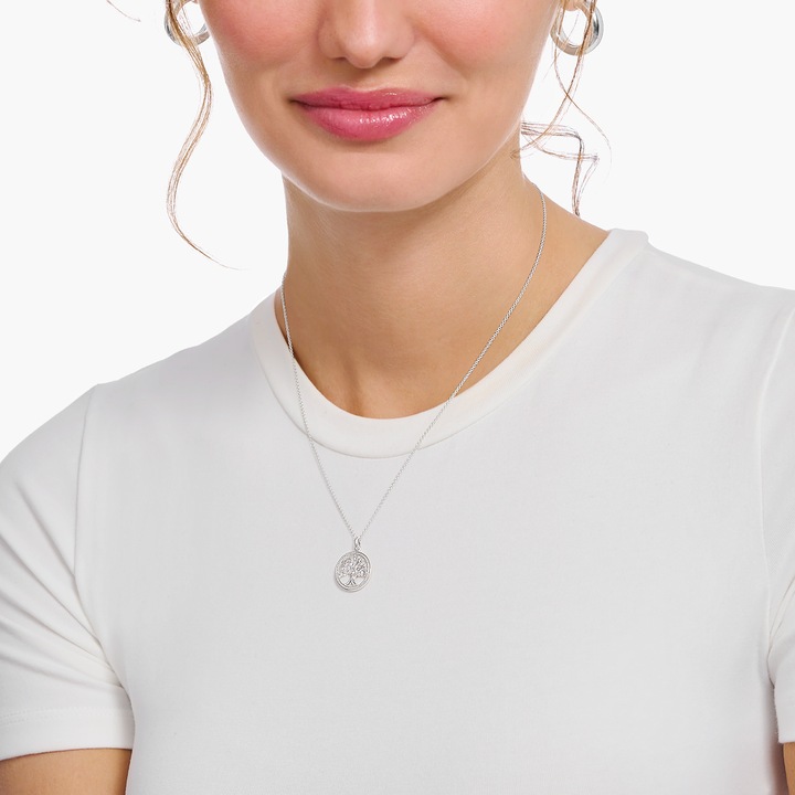 Produktbild Thomas Sabo Kette mit Tree-of-Love-Anhänger und weissen Steinen Silber (925er Silber, 38 - 45 cm)