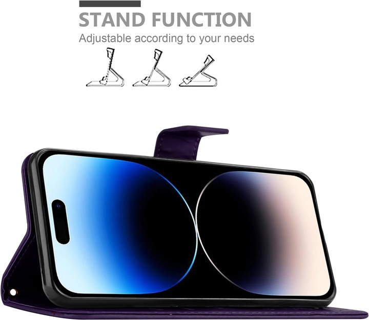 Immagine prodotto Cadorabo Cover per Apple iPhone 14 PRO MAX in stile libro a fiori (Apple iPhone 14 Pro Max)