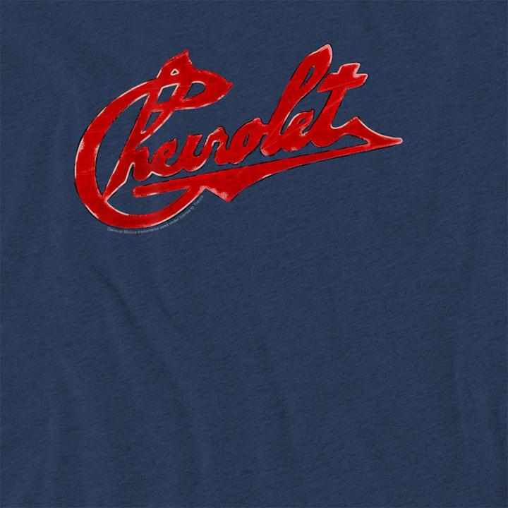 Produktbild Chevrolet Script Distressed TShirt meliert (S)
