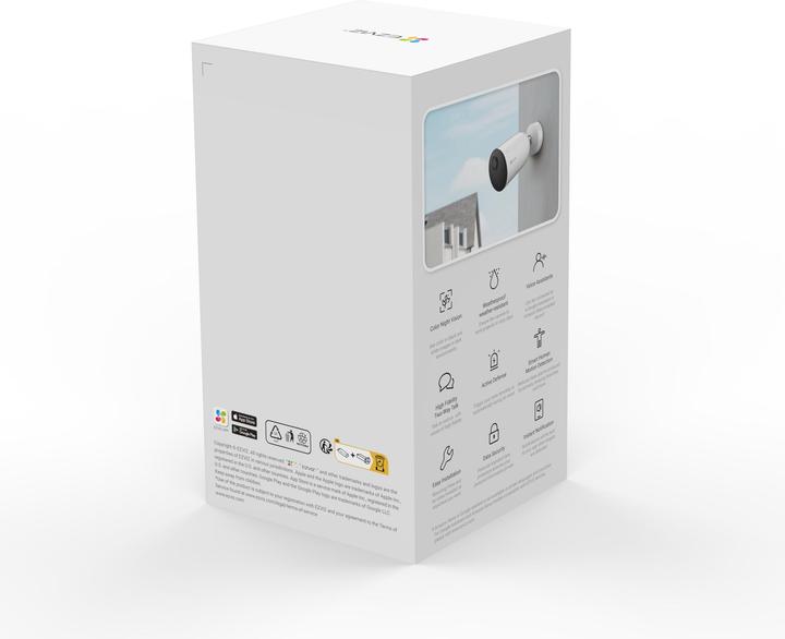 Image du produit EZVIZ - Caméra autonome sur batterie - 1080P - étanche - couleur nuit - Wit (1920 x 1080 Pixels)