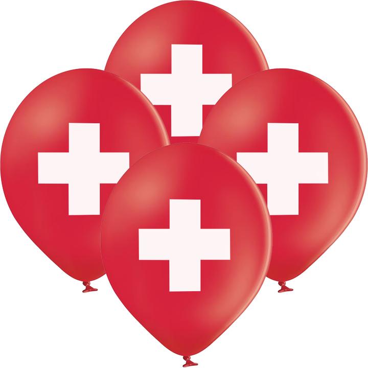 Produktbild bonacker ballonversand Schweizerkreuz Ballons - Premium-Qualität aus Naturkautschuk (25 x)