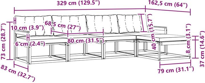 Produktbild vidaXL Outdoor-Sofa