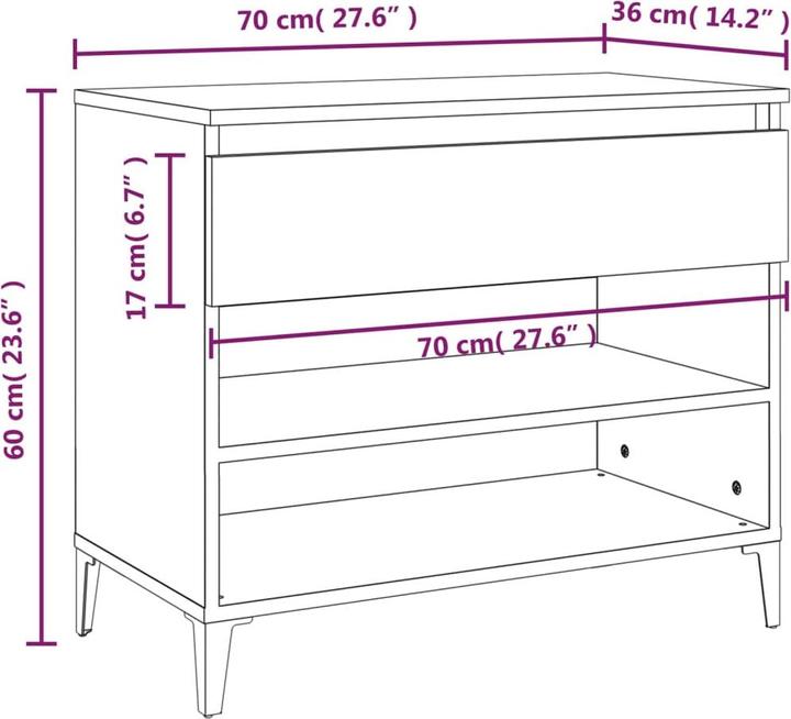 Produktbild vidaXL Schuhschrank (70 x 36 x 60 cm)