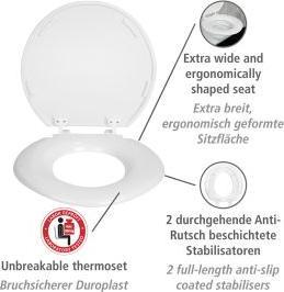 Actual product image Wenko XXL WC seat Torino Duroplast