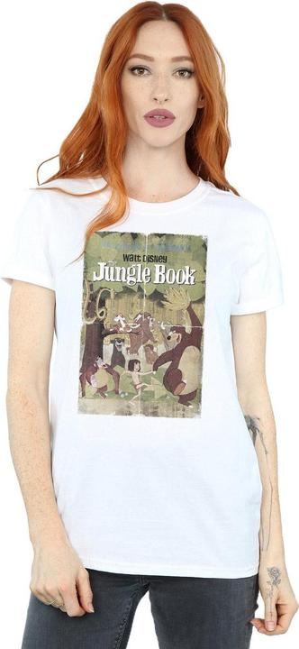 Actual product image Disney Womens/Ladies Retro Poster Cotton Boyfriend T-Shirt (L)