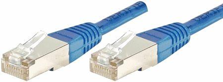 Actual product image Exertis Connect Patch cable S/FTP, PiMF, CAT.6, blue, 0.7 m Patch cable with particularly narrow bend protection (S/FTP, CAT6, 0.70 m)