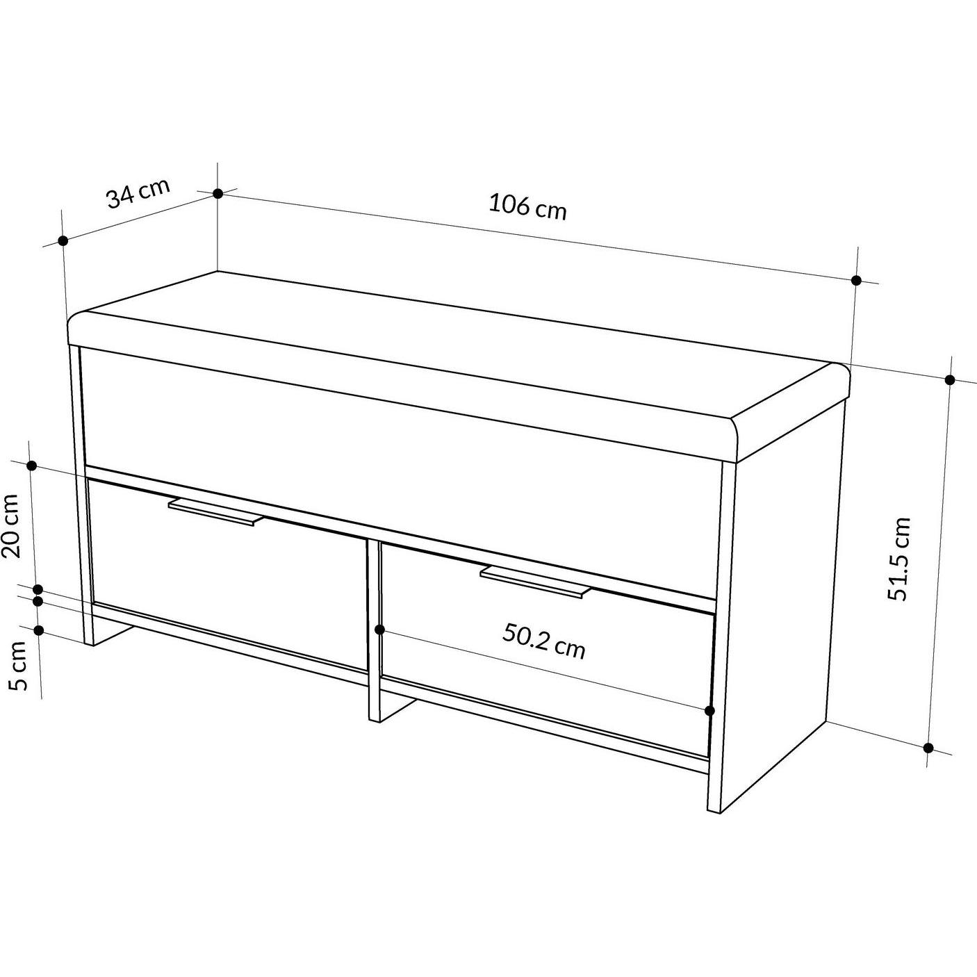 Thumbnail - Skye Decor, Schuhschrank, Cove (106 x 34 x 50 cm)