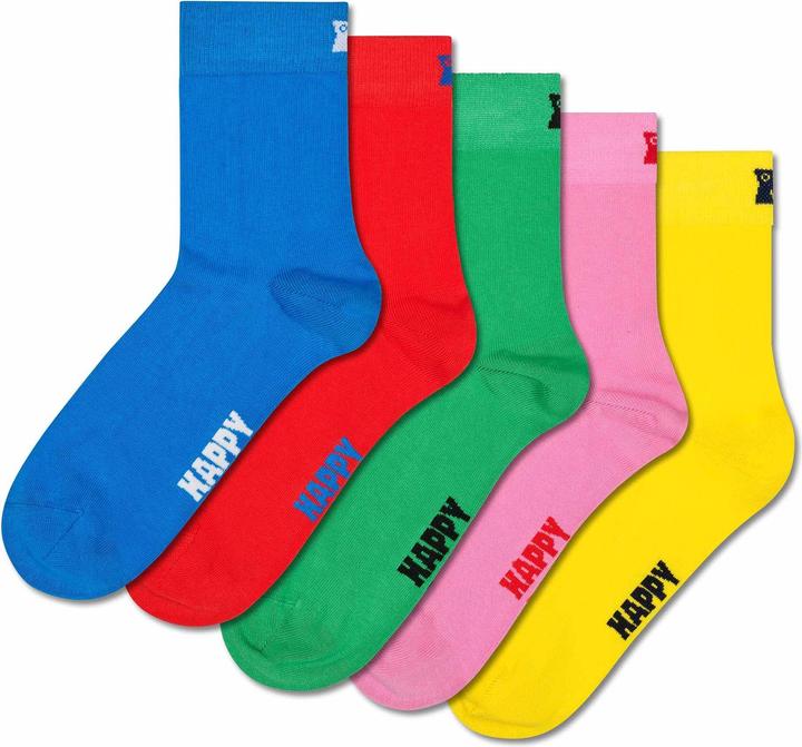 Actual product image Happy Socks 5-Pack Solid 1/2 Crew Socks (5-pack, 36 - 40)