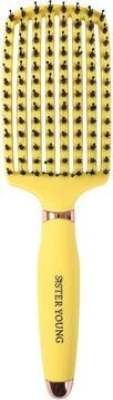 Actual product image Sister Young Ovia Hair Brush With Boar Bristles Lemon