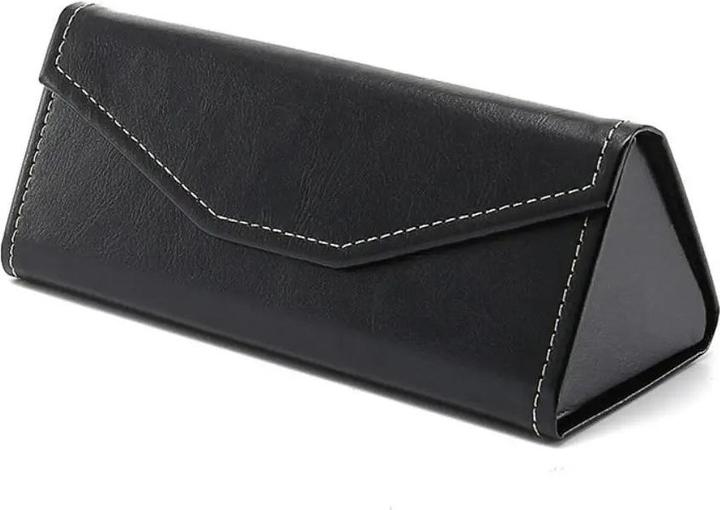 Only-Bags.Store Velvet triangle folding glasses case Elegant sunglasses case soft noble reading glasses box Eyewear