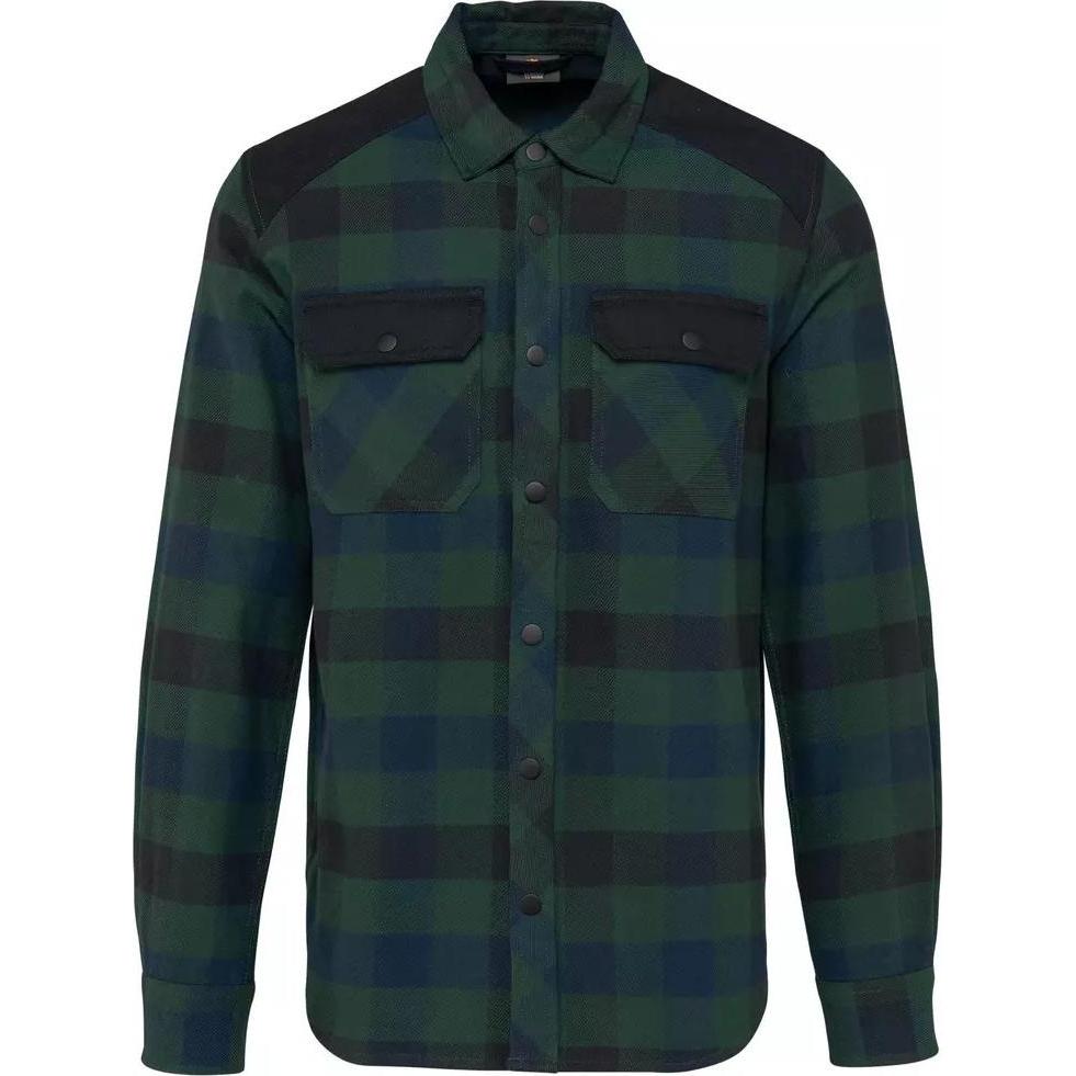 Kariban, Herren, Hemd, Kariertes Hemd mit Taschen, Grün, (5XL)