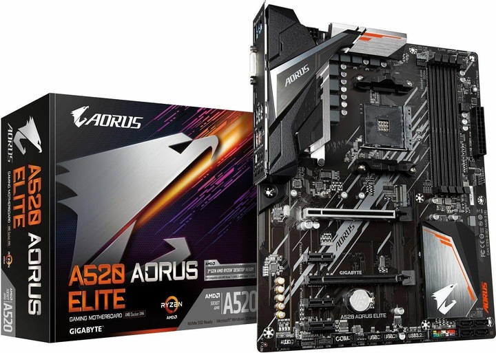 Produktbild Gigabyte A520 AORUS ELITE (AM4, AMD A520, ATX)