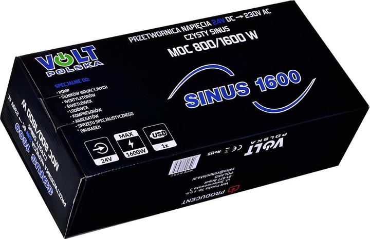 Actual product image Volt Polska Przetwornica napiecia SINUS 1600 24/230V(800/1600W)