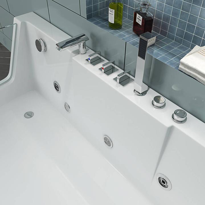 Produktbild Home Deluxe Whirlpool Badewanne INFINITY (links) Farblichttherapie - 170x80cm (80 cm, 170 cm)
