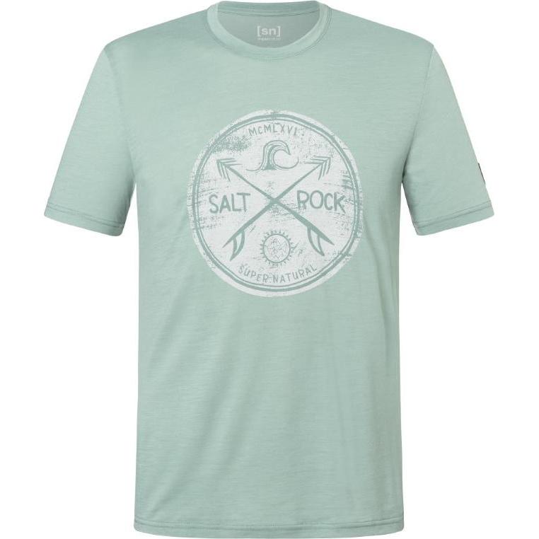 Super Natural, Herren, Sportshirt, Salt & Rock Tee (L), Grün, L