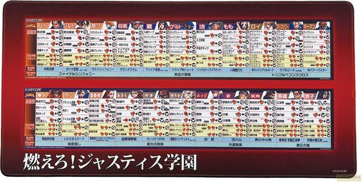 Capcom Fighting Collection 2 Mousepad Project Justice 30 x 60 cm