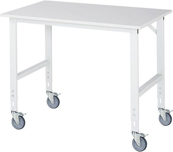 Actual product image RAU Mobile work table, frame 60 x 30 mm, worktop WxD 1250 x 800 mm, melamine (80 cm, 125 cm)