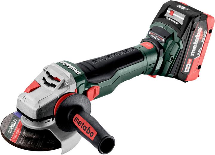 Protective cover, additional Metabo VibraTech (MVT) handle, dust protection filter, 2 LiHD battery packs (18 V/5.5 Ah), ASC 145 "AIR COOLED" quick charger, metaBOX 165 L, support flange, M-Quick clamping nut