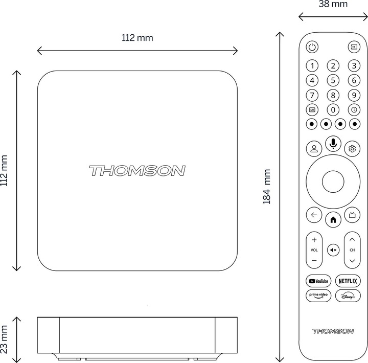 Produktbild Thomson Streaming BOX: 4K UHD Google TV (8 GB, iOS 12)
