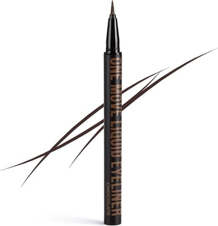 Actual product image Inglot One Move Liquid Eyeliner Waterproof Formula Delicate Matte Finish Chocolate 0.55ml (Chocolate)