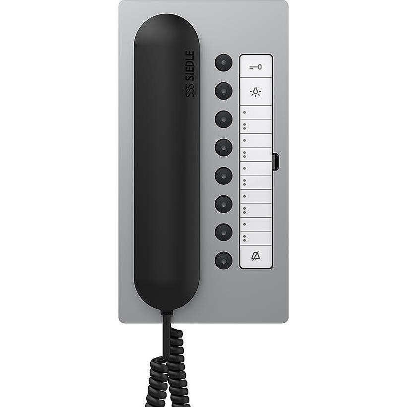 Siedle, Klingel + Türsprechanlage, S. & Soehne Bus-Telefon Comfort Aluminium/Schwarz BTC 850-02 A/