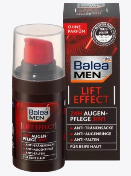 Produktbild dm Balea MEN Augencreme Lift Effect 24h Augenpflege 3in1 (Augenpflege Serum, 15 ml, Tag + Nacht)