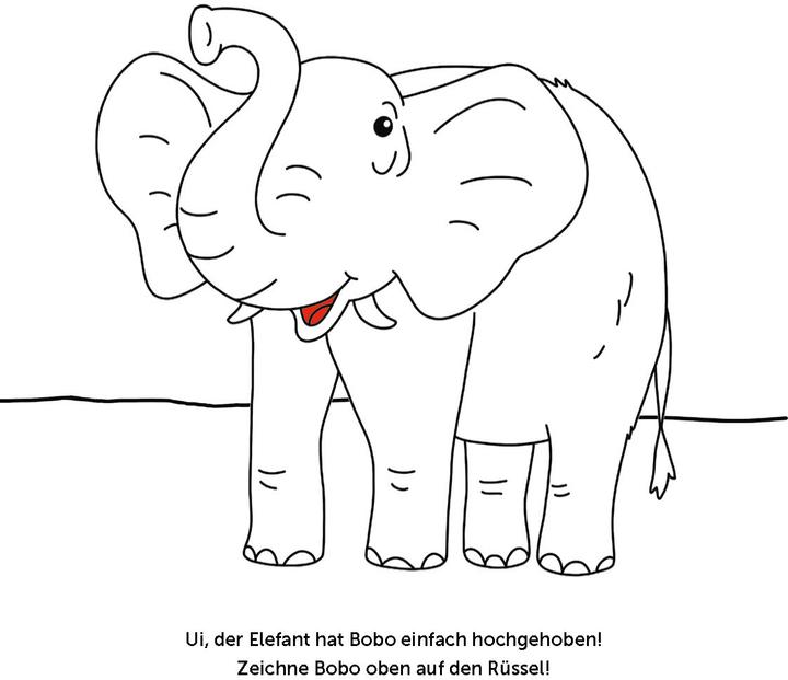 Actual product image Bobo Siebenschläfer Malbuch mit Schablone. Zeichnen und Malen für Kinder ab 4 Jahren