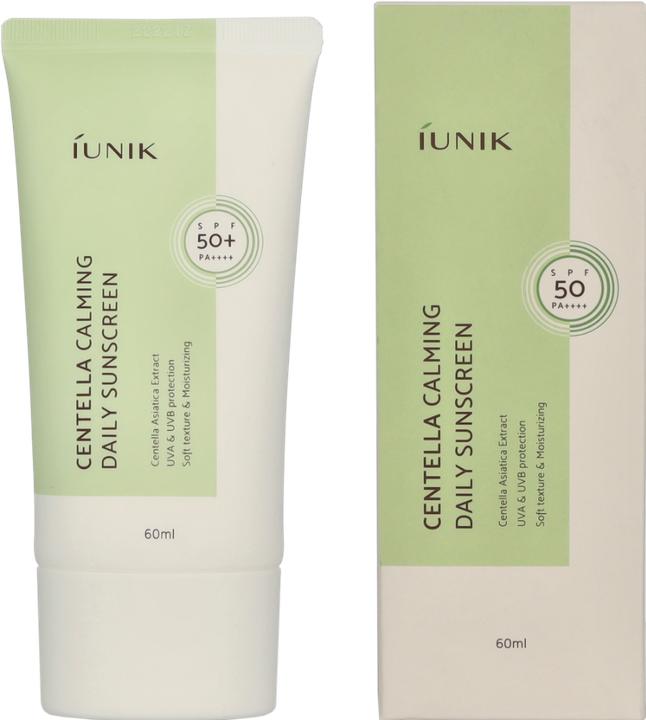 Image du produit iUNIK Centella Calming Vegan Moisture SPF 50+ PA++++ Non-Sticky Light-Weight Daily Sunscreen Reef-Sa (Crème solaire visage, SPF 50+, 60 ml, 60 g)