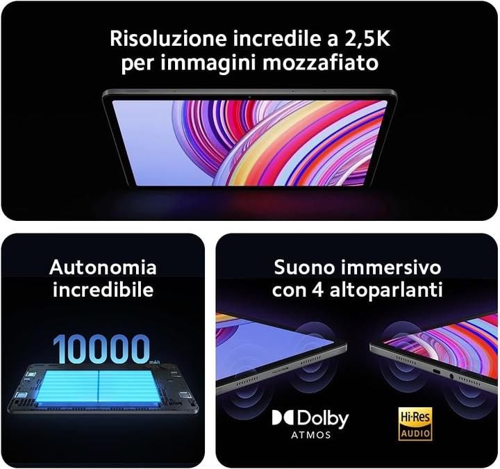 Produktbild Xiaomi HyperOS 5G 120Hz 2,5K Display Snapdragon 7s Gen 2 33W Schnellladung 10000mAh Akku Quad-Lautsprecher (5G, 12.10", 256 GB, tarnish)