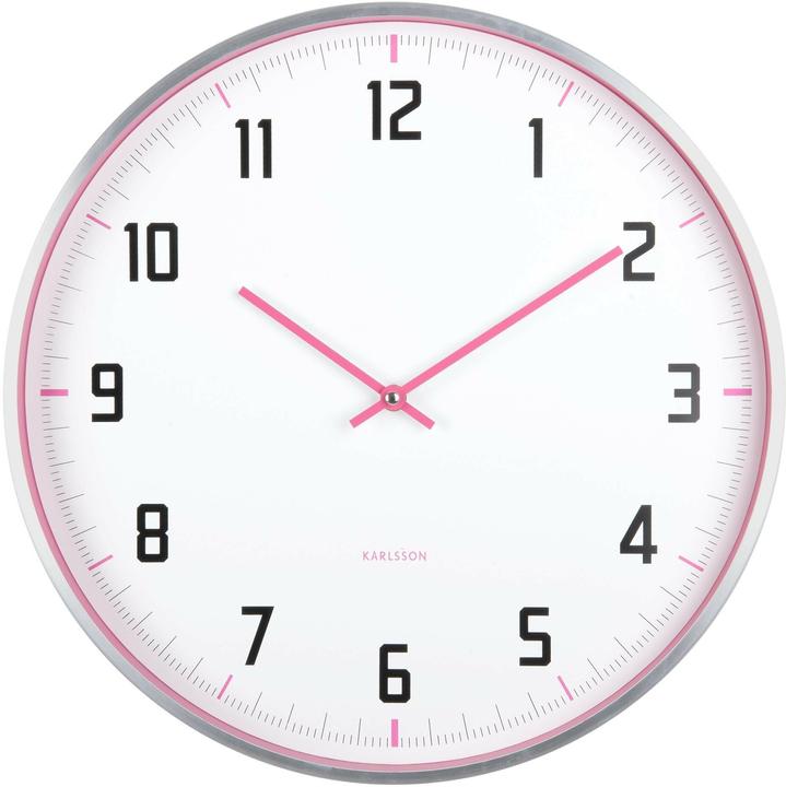 Karlsson Wanduhr Sporty Bright pink (40 cm)