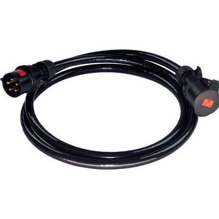 Fix-Pro, Regal, Forlaengerkabel 32A IP44 SORT, med 25 meter PUR Aluminium kabel 5G6mm²