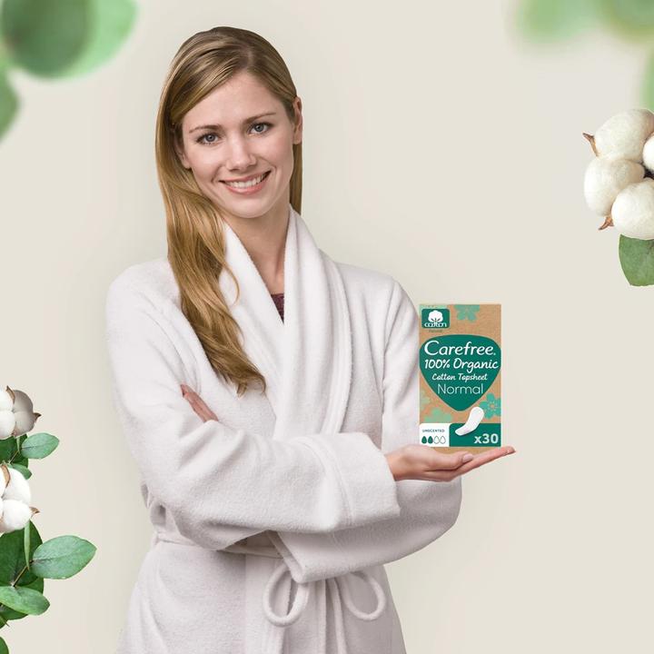 Actual product image Carefree Organic Cotton Normal - Panty liners - 30.0pcs (30x)