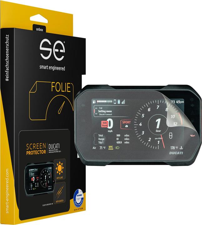 Actual product image Smart Engineered se Anti-reflective 3D Speedo / Cockpit protection film (PU 2) for Ducati Multistrada