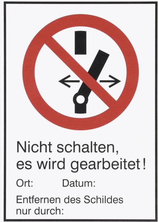 Dehn WHS NS EWGA M WuH sign Do not switch. Work is in progress Material:Mag