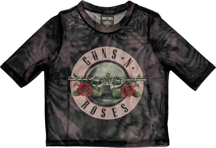 Actual product image Guns N Roses Womens/Ladies Logo Mesh Crop Top (L)